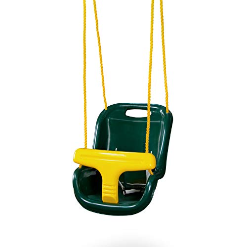 Swing-N-Slide SwingNSlide WS 4001G Plastic Infant Swing with Nylon Rope Swing Set Attachment Green wYellow - Image 1