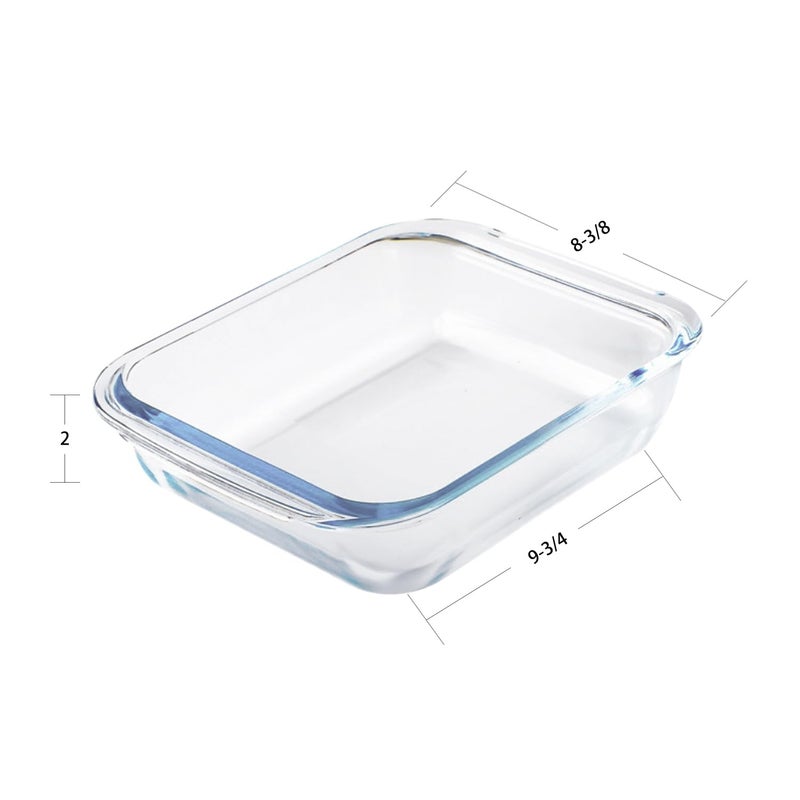 VIPHIEC 1.6-Qt Basics Square Tempered Glass Baking Dishes, Set of 2 - Image 3