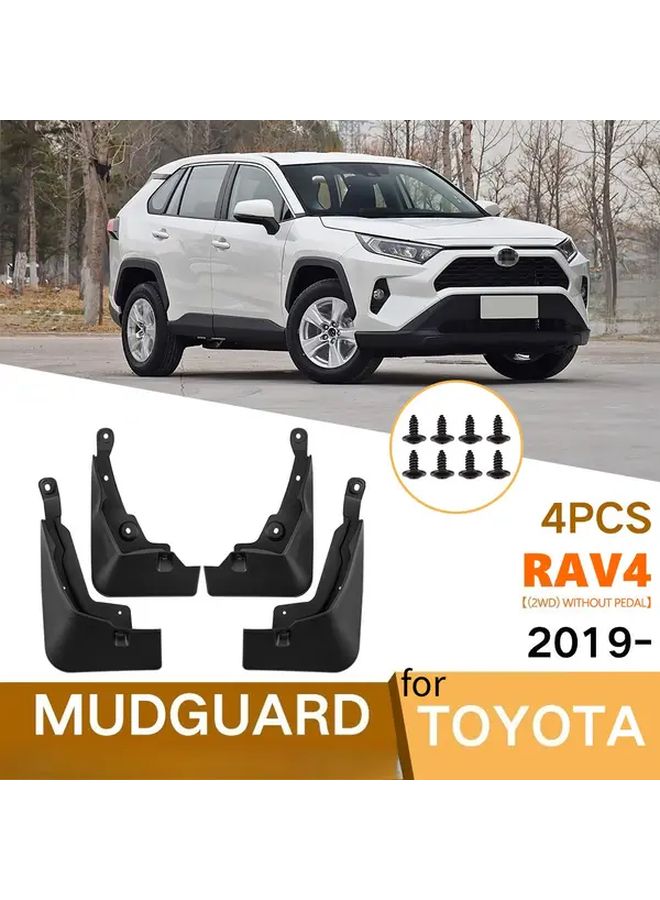 Black Car Mudguards For Toyota RAV4 2019 2025 Two Wheel Drive Without Pedal - Image 1