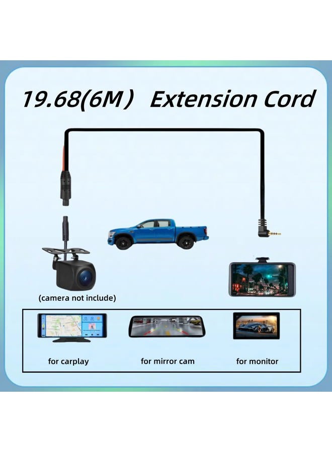 Epronic 2.5mm to 4Pin Dash Cam Cable (6M/19.68Ft 4PIN), Car Rear View Camera Extension Cord for Dash Cam Carplay Screen Plug and Play Replacement Cable Support AHD1080P 720P Vehicle Backup Camera - Image 3
