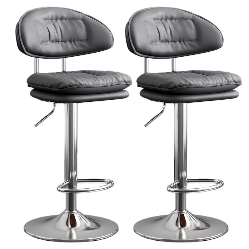 Sharpdo 2PCS Bar Chair,High Back Small Round Stool, Comfortable Adjustable High Bar Chair with 360°Swivel Perfect for Home Kitchen Counter Dining High Footrest Stool - Image 1