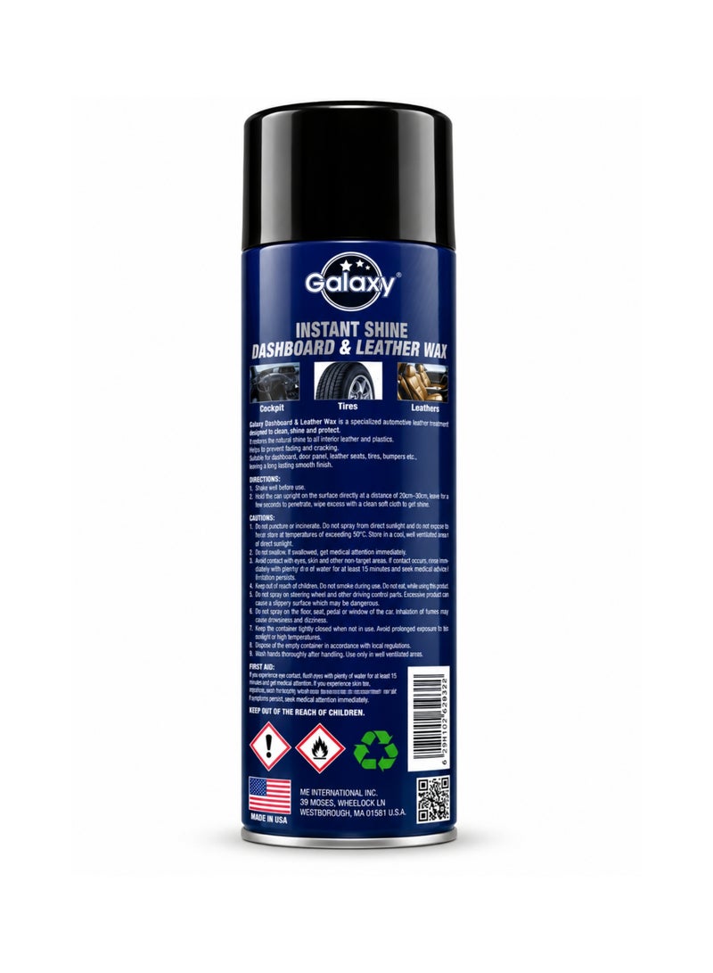 Galaxy Dashboard & Leather Wax 500ml, Instant Shine Car Interior Polish with Arabic Oud Fragrance, for Dashboard, Leather Seats, Plastic & Rubber Trim, UV Protection - Image 3