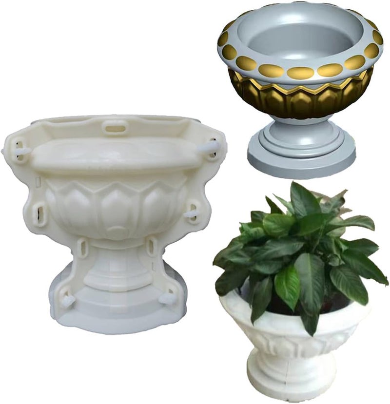 EAIVENY Planter Mold,Large Round Concrete Molds for Flower Pot Making,DIY Planter Mold for Garden Decoration (28) - Image 1