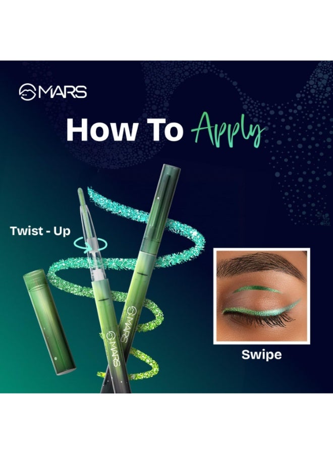 مارس محدد عيون MARS Northern Lights In A Pen القابل للسحب (0.35 غرام) (04-SIBERIAN SPECTRUM) | تأثير لامع ثنائي الكروم | يدوم طويلاً | مقاوم للماء والتلطخ | انزلاق ناعم كالحرير | يدوم طوال اليوم - Image 5