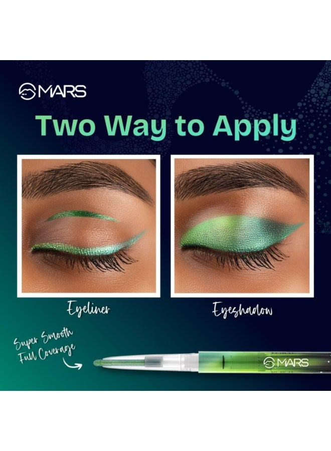 مارس محدد عيون MARS Northern Lights In A Pen القابل للسحب (0.35 غرام) (04-SIBERIAN SPECTRUM) | تأثير لامع ثنائي الكروم | يدوم طويلاً | مقاوم للماء والتلطخ | انزلاق ناعم كالحرير | يدوم طوال اليوم - Image 3