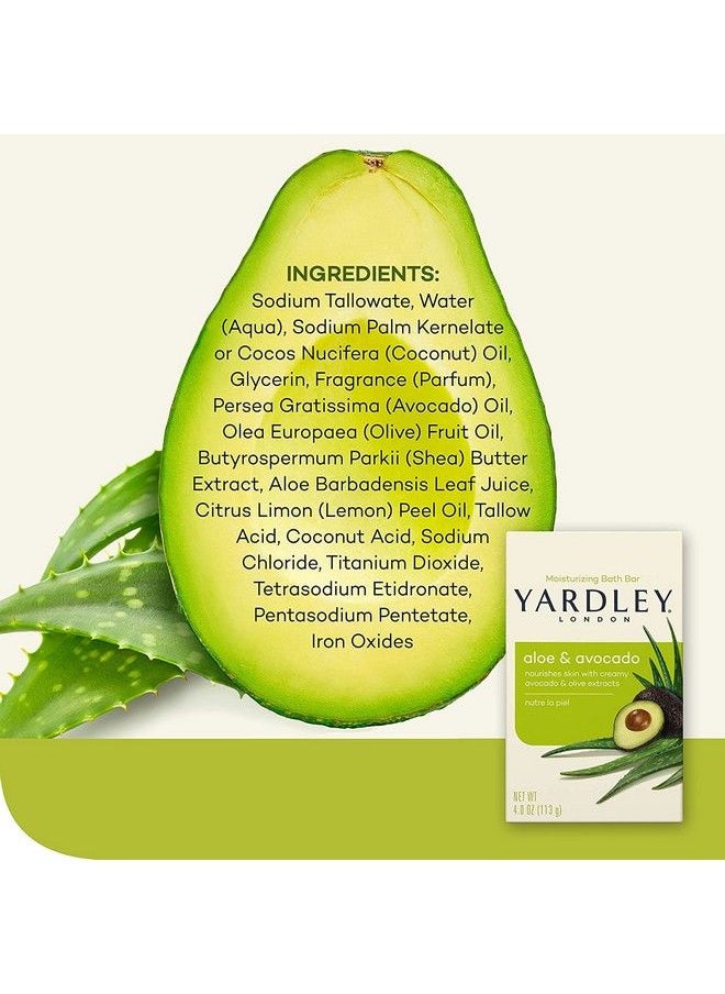 Yardley Bar Soap Botanical Aloe & Avocado 4.0 Ounce (Pack Of 7)  - Image 5