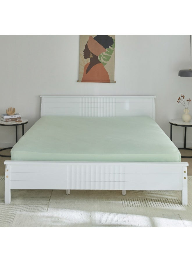 Home Box Derby Solid Microfiber Olympic Queen Fitted Sheet 160 X 200 X 25 Cm - Image 2