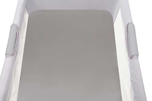 Knlpruhk Silk Bassinet Sheet 100 Pure Mulberry Silk 33x17 Universal Fit Hourglass Oval Rectangular Bassinet for Baby Hair 19 Momme 6A High Grade Fibers Ultra Soft Smooth Breathable Grey - Image 1