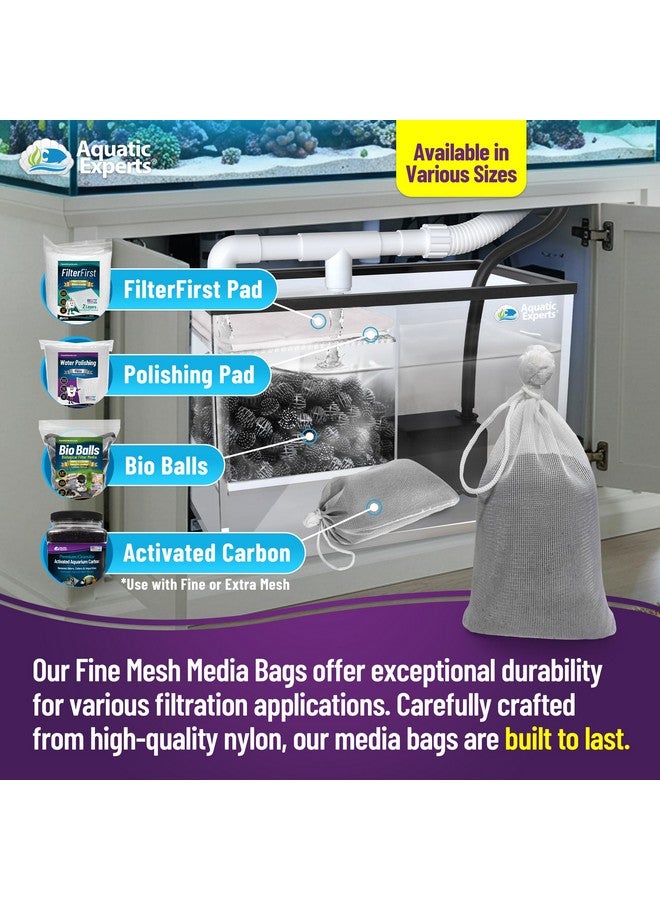 Aquatic Experts Fine Aquarium Media Bag, Durable Drawstring Bags for Fish Tank Filters, 450 Micron Mesh, (Fine, 3"x 8" - 4 Pack) - Image 5