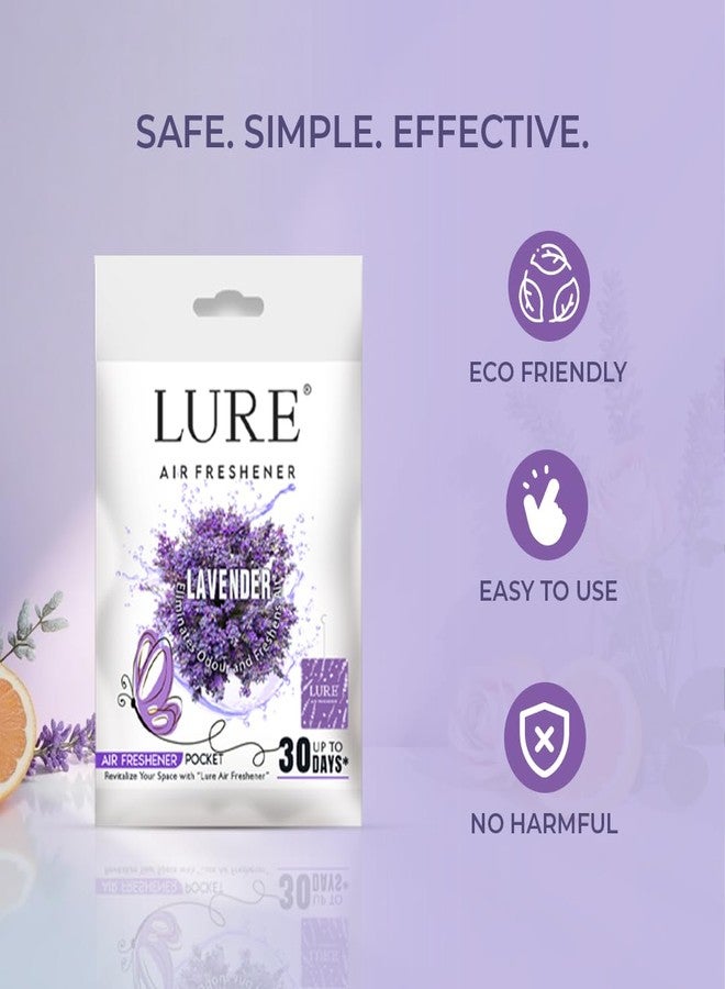 LURE Gel Pocket Air Freshener For Bathroom, Toilet, Home | Germ Protection | Last Upto 30 Days - Lavender 10 Gm (Pack Of 6) - Image 3