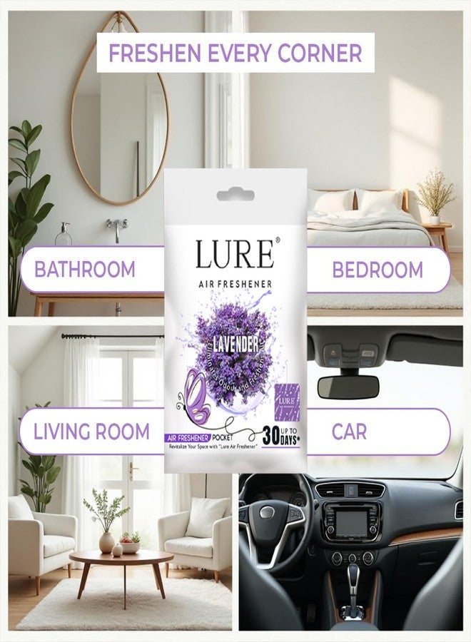 LURE Gel Pocket Air Freshener For Bathroom, Toilet, Home | Germ Protection | Last Upto 30 Days - Lavender 10 Gm (Pack Of 6) - Image 4