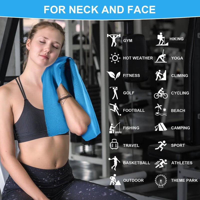 U-pick Cooling Towels (40"x12"),Cooling Towel for Neck and Face,Soft Breathable Ice Towel for Gym,Yoga,Workout,Sport,Camping,Cruise - Image 5