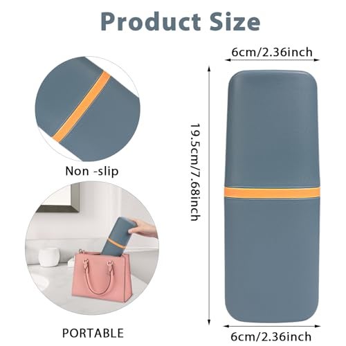 COMNICO Travel Toothbrush Cup Case Portable PP Seal Tooth Brush Holders Cover Multi-Function Toothpaste Storage Container Cup for Home School Camping Business Trip Bathroom - Image 2