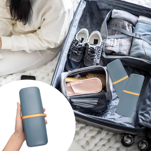 COMNICO Travel Toothbrush Cup Case Portable PP Seal Tooth Brush Holders Cover Multi-Function Toothpaste Storage Container Cup for Home School Camping Business Trip Bathroom - Image 4