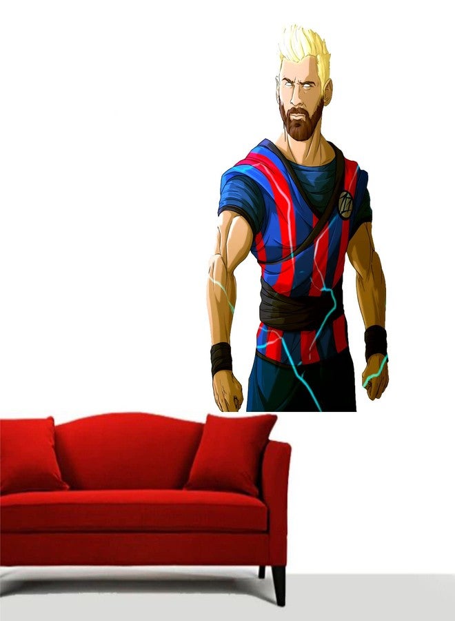 Sticker Yard Saiyyan Messi Vinyl Wall Sticker for Living Room/Bedroom/Office and All Decorative Wall Stickers Size 48X55CM - Image 2