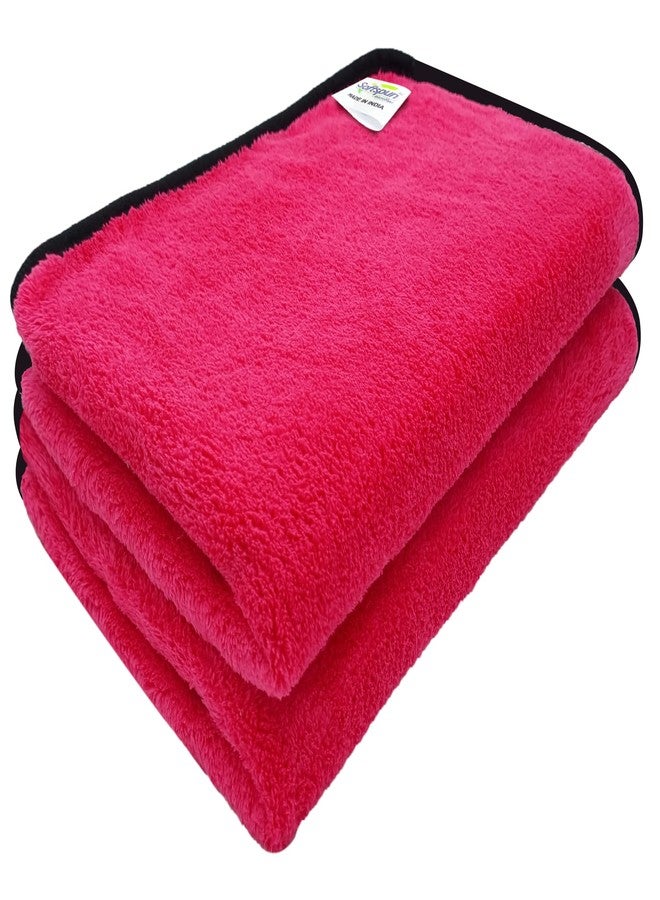 SOFTSPUN Microfiber Baby Hand & Face Towel 2 Pcs, Pink | Super Soft & Silky for Hand, Face, Body - Hypoallergenic Sensitive Skin Wipes & Washcloths - Image 1