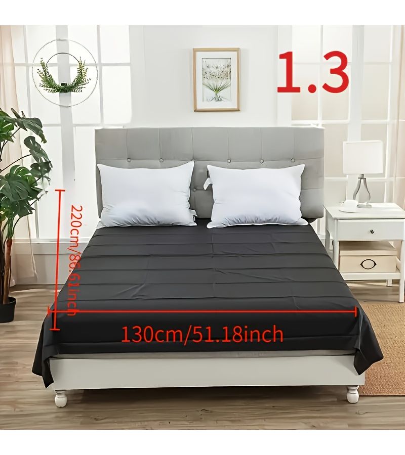Black PVC Massage Bed Cover 53.15x78.74 Inch Durable Home Spa Use - Image 2