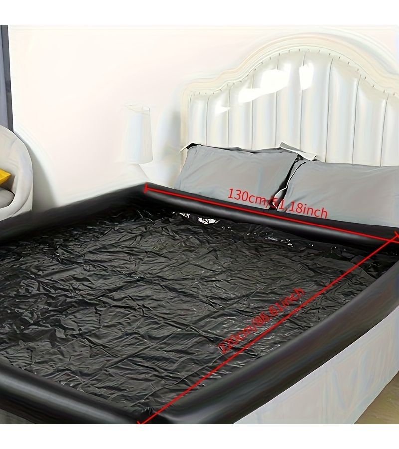 Black PVC Massage Bed Cover 53.15x78.74 Inch Durable Home Spa Use - Image 4