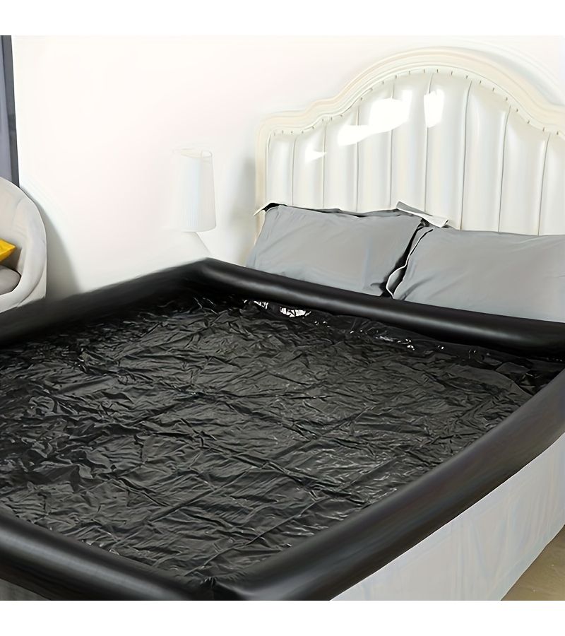 Black PVC Massage Bed Cover 53.15x78.74 Inch Durable Home Spa Use - Image 5