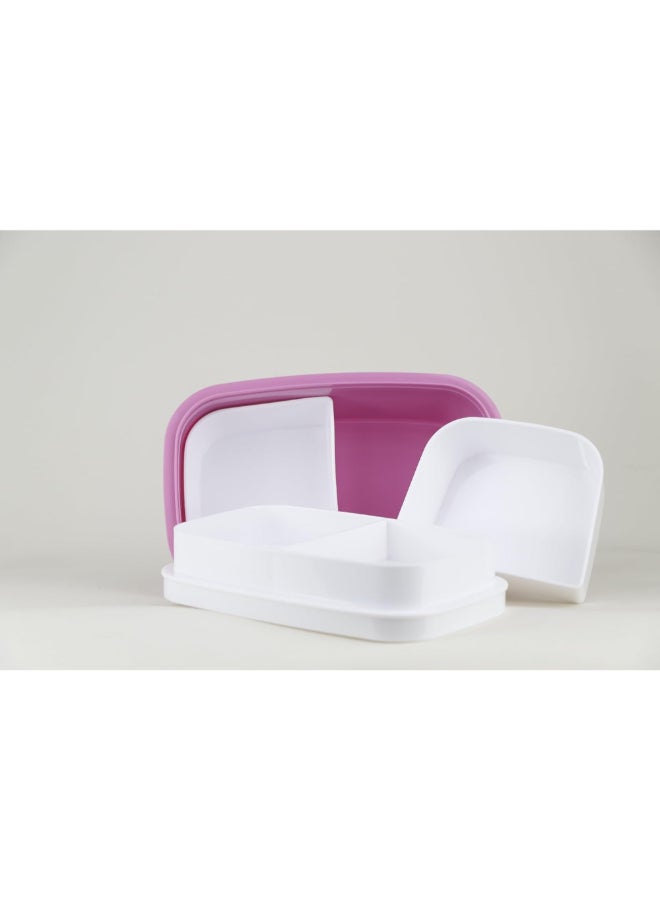SunCe Disney Stitch 4-Clip Closure Rectangular Lunch Box Pink and White 5.9 x 3.54 x 8.66 Inch SUNS-4404SCH  - Image 5