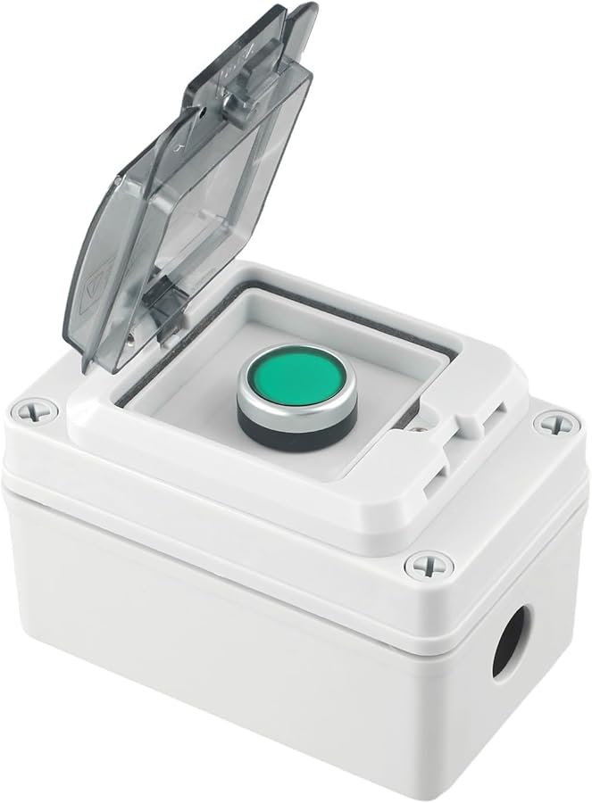 Outdoor Waterproof IP66 Push Button Box 5 1x3 1x3 9 Inch Self Reset Switch - Image 1