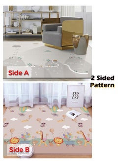 Toyzey Foldable Waterproof Crawling Mat for Babies Infant and Toddlers,Double-Sided Pattern Playmat,Soft and Thicken Foam Floor Carpet for Baby Playing and Crawling,Indoor and Outdoor Use with Portable Storage Bag,Large Size 200*180 cm  - Image 3