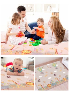 Toyzey Foldable Waterproof Crawling Mat for Babies Infant and Toddlers,Double-Sided Pattern Playmat,Soft and Thicken Foam Floor Carpet for Baby Playing and Crawling,Indoor and Outdoor Use with Portable Storage Bag,Large Size 200*180 cm  - Image 4
