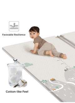 Toyzey Foldable Waterproof Crawling Mat for Babies Infant and Toddlers,Double-Sided Pattern Playmat,Soft and Thicken Foam Floor Carpet for Baby Playing and Crawling,Indoor and Outdoor Use with Portable Storage Bag,Large Size 200*180 cm  - Image 5