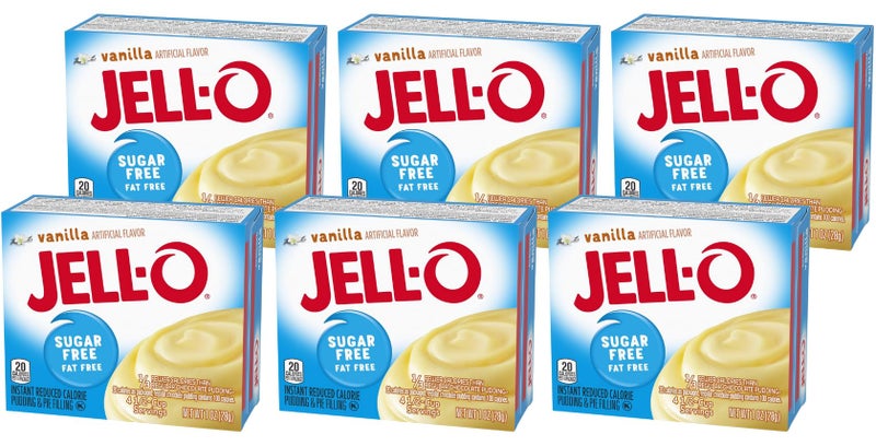 JELL-O Vanilla Instant Pudding & Pie Filling Mix (1 oz Boxes, Pack of 6) - Image 1