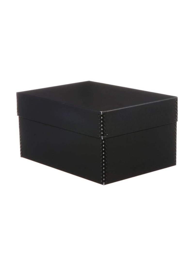 Lineco Lineco Photo Storage Box Holds 1000 3 x 5 or 4x6 or 5x7 Pictures Removable Lid with 12 4x6 Photograph Envelopes Color Black 