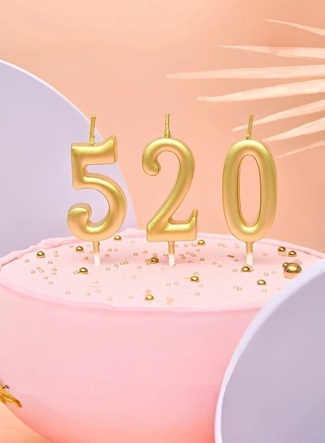 10 Pcs Numeral Birthday Candles Set Glitter Cake Candles Cupcake Candles for Birthday Wedding And Lucky Party Cake Decorations with Golden Color - Image 3