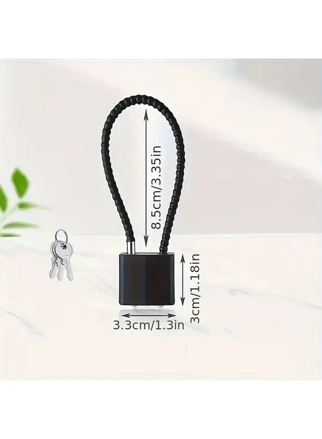 Heavy Duty Keyed Padlocks 3.35 Inch All Copper Core Metal Cable Shackle Anti Theft Security - Image 4