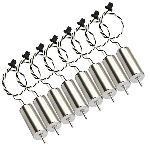 DaFuRui 8 Pack 8520 Motor 8.5x20mm Coreless Brushed Motor 3.7V 53000Rpm Mini DC Motors - Image 1