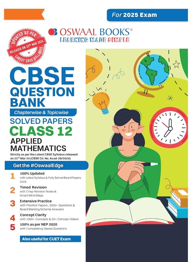 Oswaal CBSE Question Bank Class 12 Applied Mathematics, Chapterwise and Topicwise Solved Papers For Board Exams 2025 - Image 1