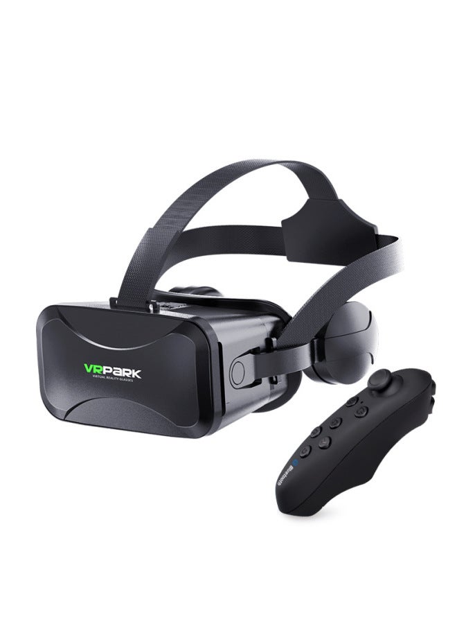 Selection Of VR Glasses Mobile Cinema Helmet 3d Movie Game Smart BOX Virtual Helmet-Color:V7+b01 Remote Control - Image 5