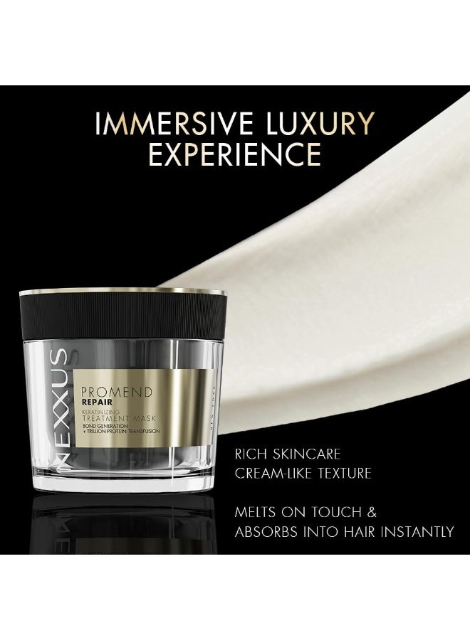 Nexxus Promend Repair Keratinizing Treatment Mask For Damaged Hair 200ml | 12 X Stronger | 200% Smoother | Crafted with Magnolia Parfum Fragrance Profile - Image 3