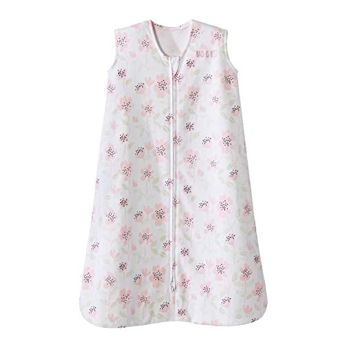 HALO SleepSack 100 Cotton Wearable Blanket Swaddle Transition Sleeping Bag TOG 05 Wildflower Blush Large - Image 1