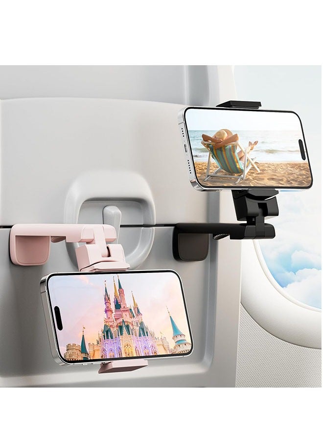 2 universal airplane travel phone stand mounts  Multi-Directional 360 Degree Rotation,Pocket Size, Essential travel accessories  - Image 1