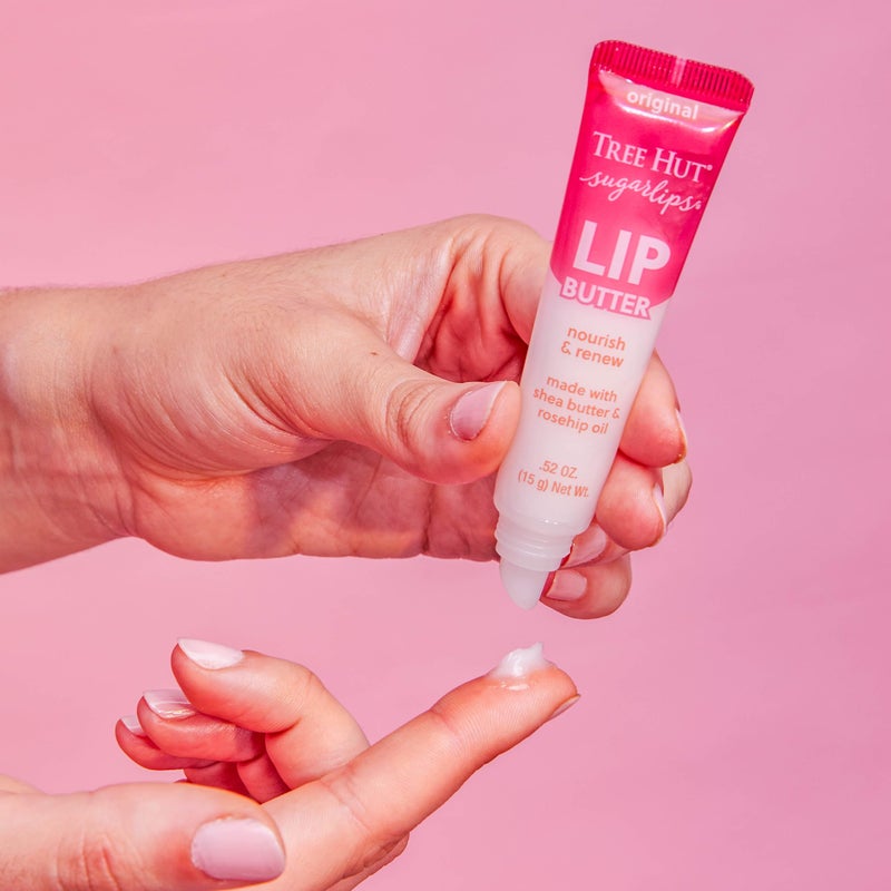 Tree Hut Original Sugarlips Lip Butter, Hydrating Lip Care to Lock in Moisture & Nourish Lips, Soft & Smooth Finish, Holiday Gift & Stocking Stuffer, 0.52 fl oz - Image 2