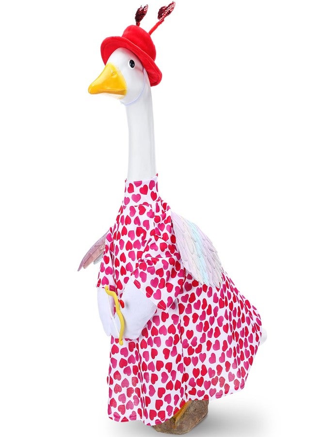 Cutecrop Valentine Goose Outfit Goose Clothes for 23" High Cement or Plastic Goose Lawn Goose Clothing, Porch Goose Clothes, Lawn Goose Outfit, Garden Goose Costume - Image 1