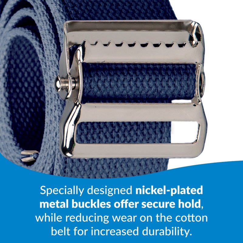 Posey حزام المشي TIDI Posey، أزرق بحري، طويل، 74" – حزام المشي وحزام المشي – الكمية: 1 – مستلزمات طبية للممرضات، العلاج الطبيعي ورعاية المنزل (6528L) - Image 5