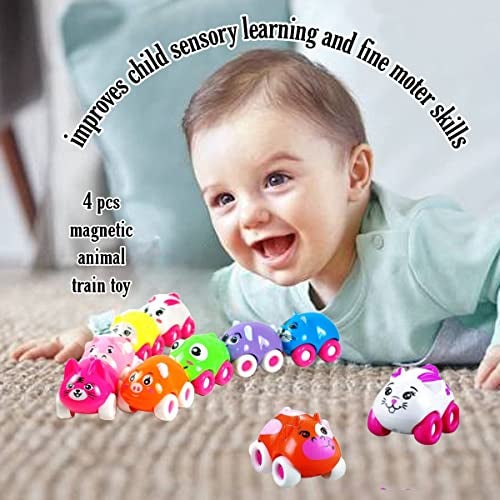 COSMOBABY Magnetic Animal Train Toy,Baby,Multicolor - Image 4