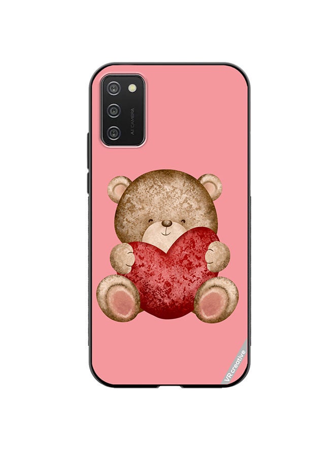VR CREATIVE Protective Case Cover For Samsung Galaxy A03s Bear Love Design Multicolour - Image 1
