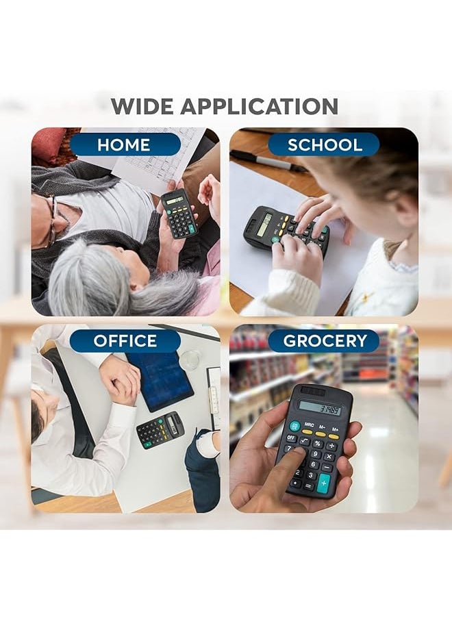 erorex - Pocket Size Mini Calculators Handheld Angled 8 Digit Display Calculator Basic Standard Calculators Small Accounting Desktop Calculator For Office School And Home 2 Pieces - Image 1
