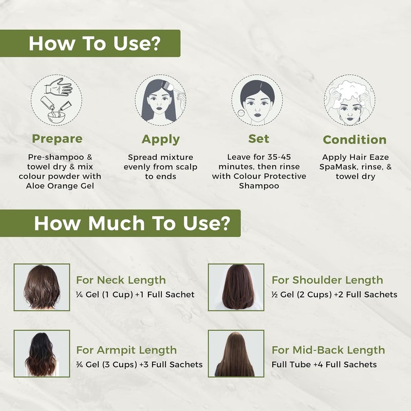 INDUS VALLEY Organically Natural Damage Free Colour Gel Dark Brown Hair Colour 30 Ammonia Free with Deep Nourishing Hair Eaze Spa 20g 200ml 175ml - Image 4