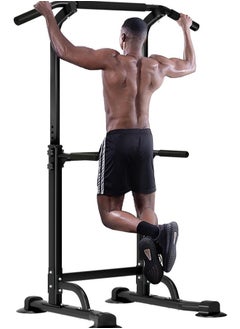 Denzoz Power Tower Pull Up Bar and Dip Station Adjustable Height Dip Stand Multi-Functional Strength Training Fitness Workout Station  - Image 2