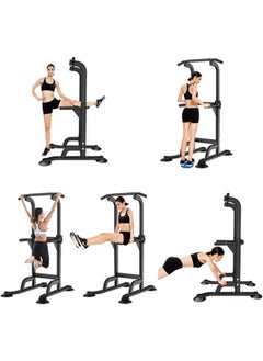 Denzoz Power Tower Pull Up Bar and Dip Station Adjustable Height Dip Stand Multi-Functional Strength Training Fitness Workout Station  - Image 3