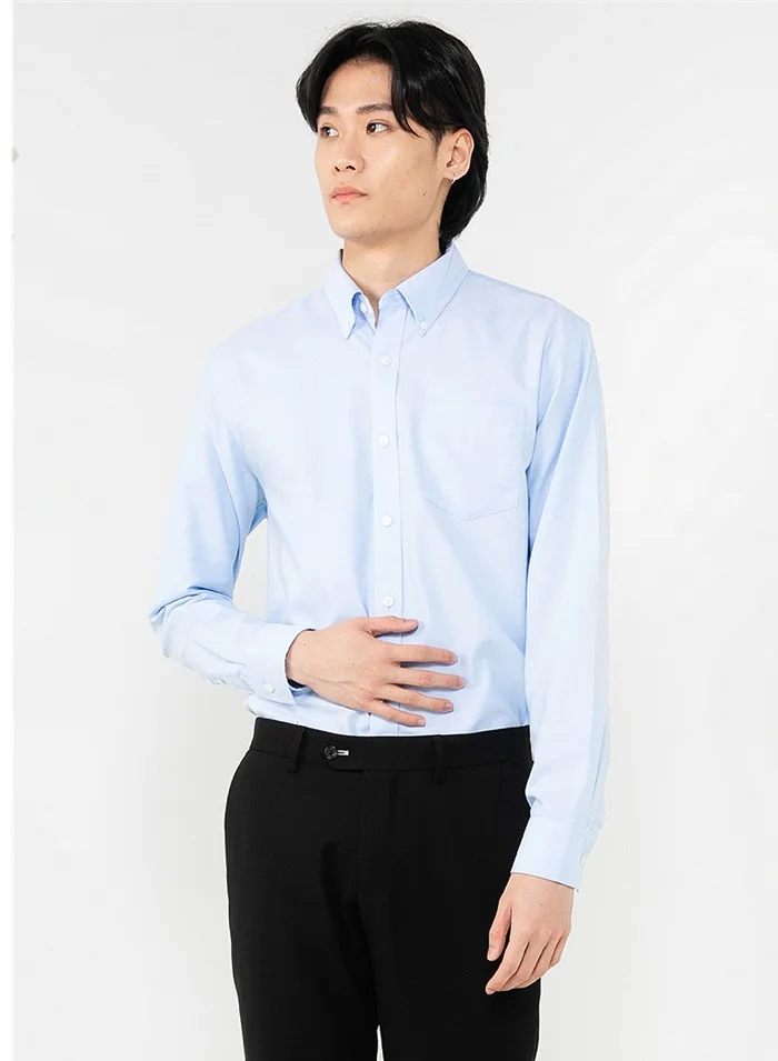 GIORDANO Men's Wrinkle Free Stripe Shirt  - Blue