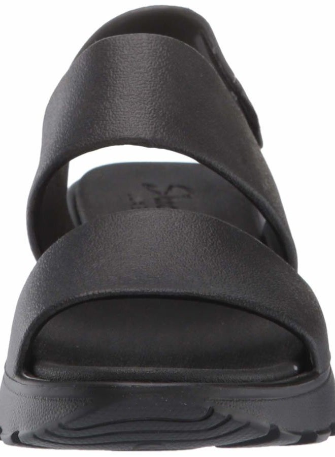 SKECHERS Women's Foamies Footsteps-Breezy Feels Sandal, Black, 40 EU - Image 2