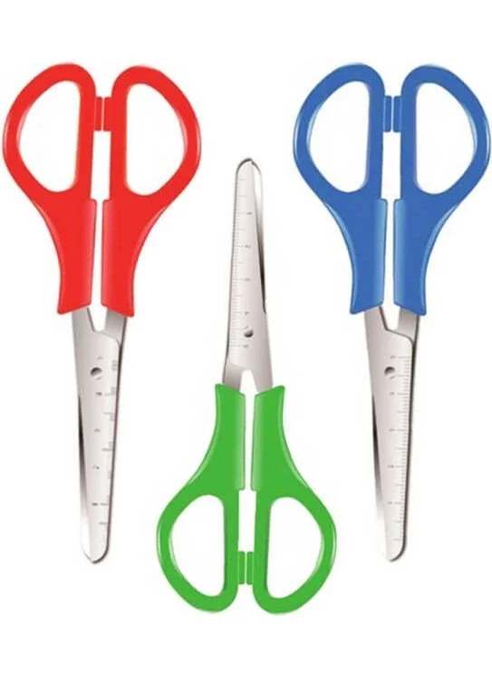 Brons Student Scissors with Ruler